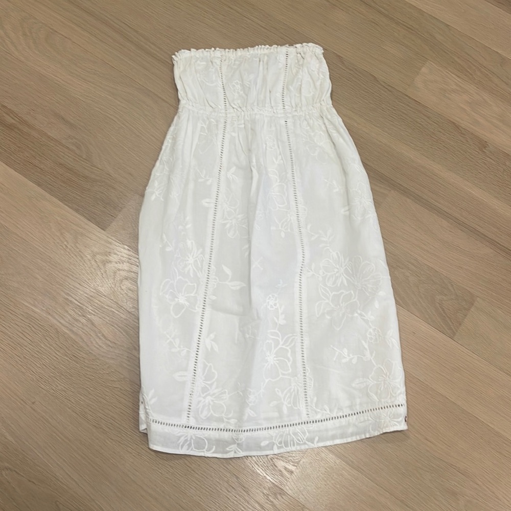 Hollister Eyelet Embroidered Strapless Dress